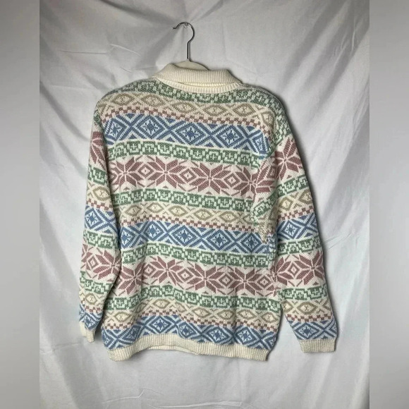 Vintage Alfred Dunner snowflakes sweater multi color size large - Picture 4 of 7